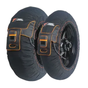 Calentadores de neumáticos para motocicleta, optimización de temperatura y rendimiento en pista