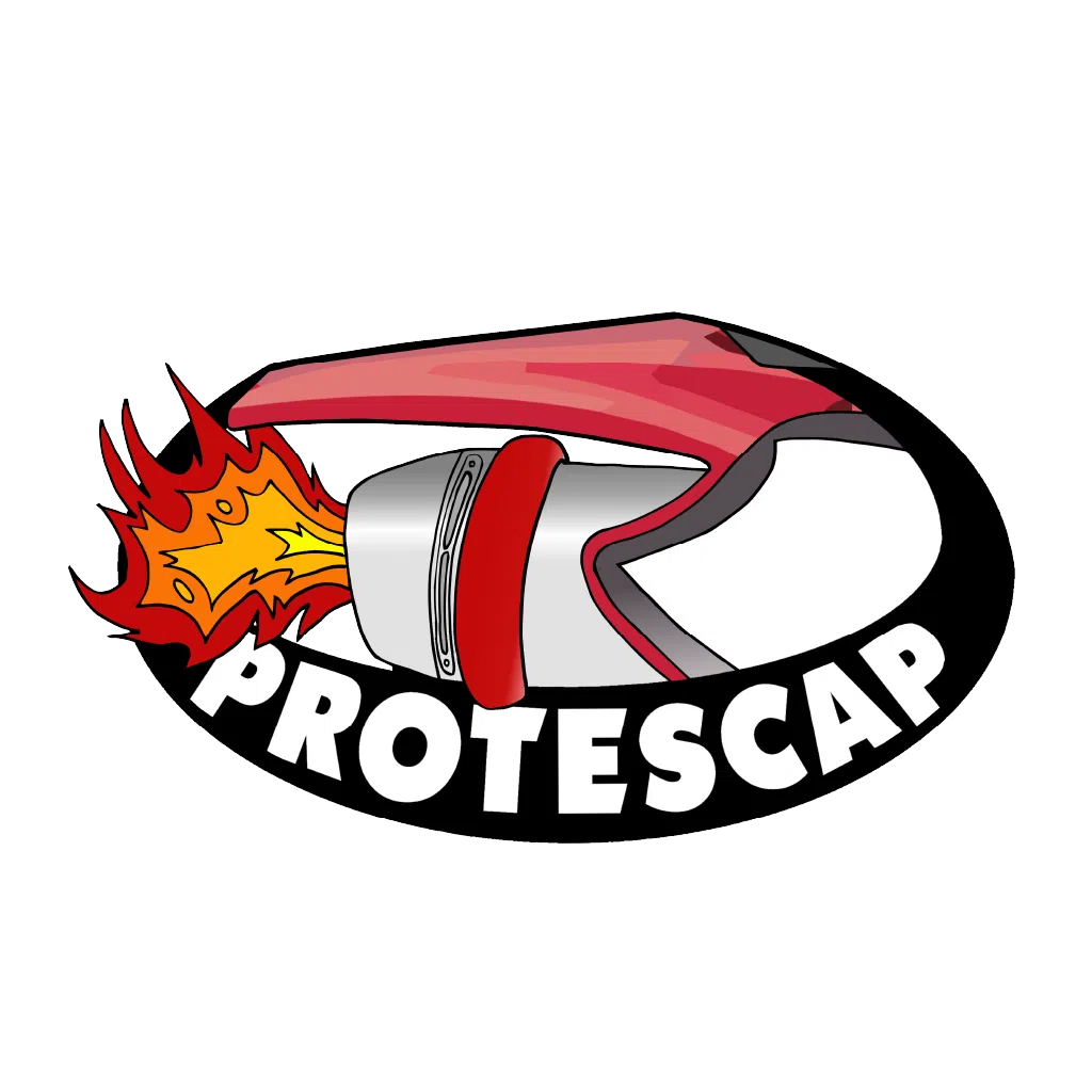 Logo de Protescap, protección para escapes de motocicletas en caso de caída