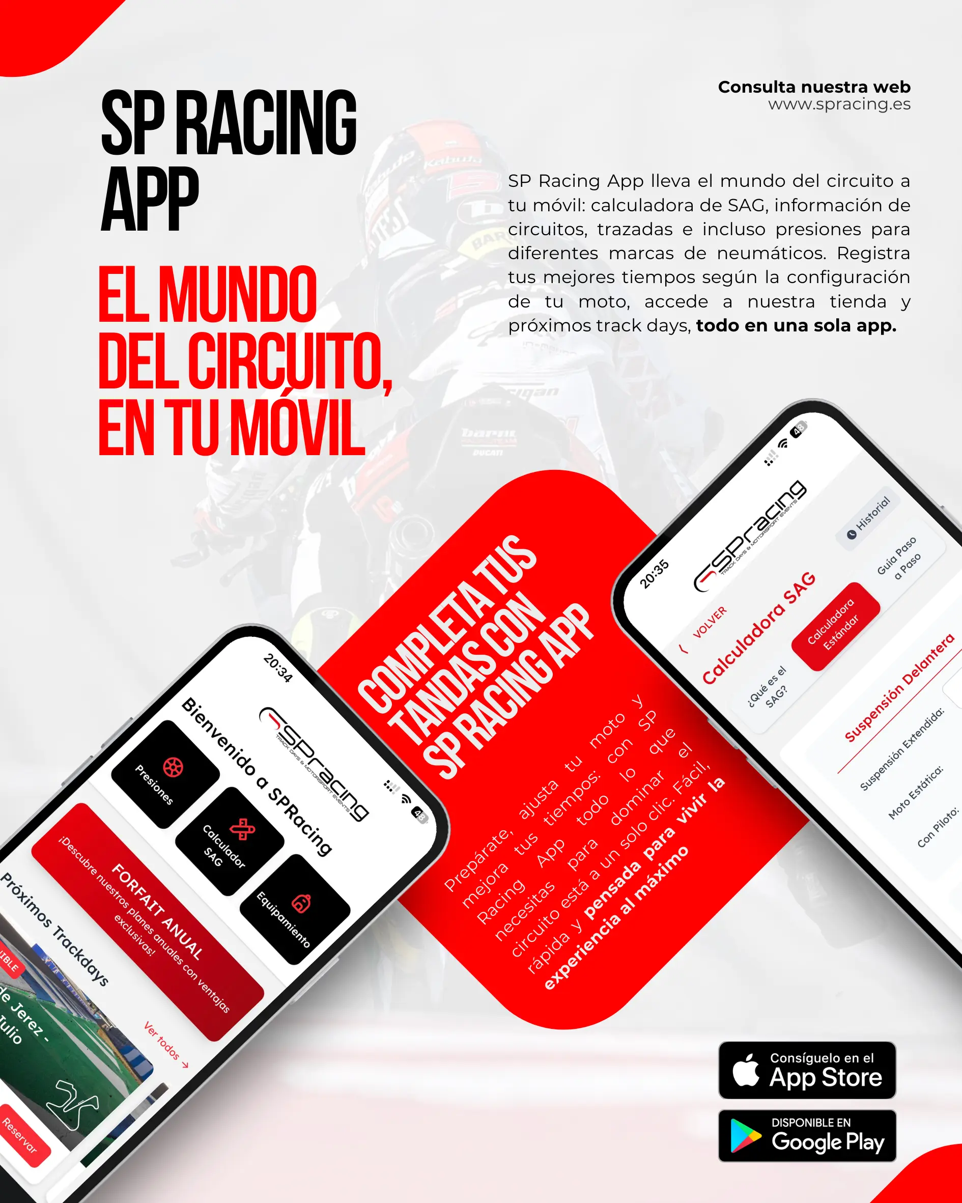 app spracing iOS android track days rodadas