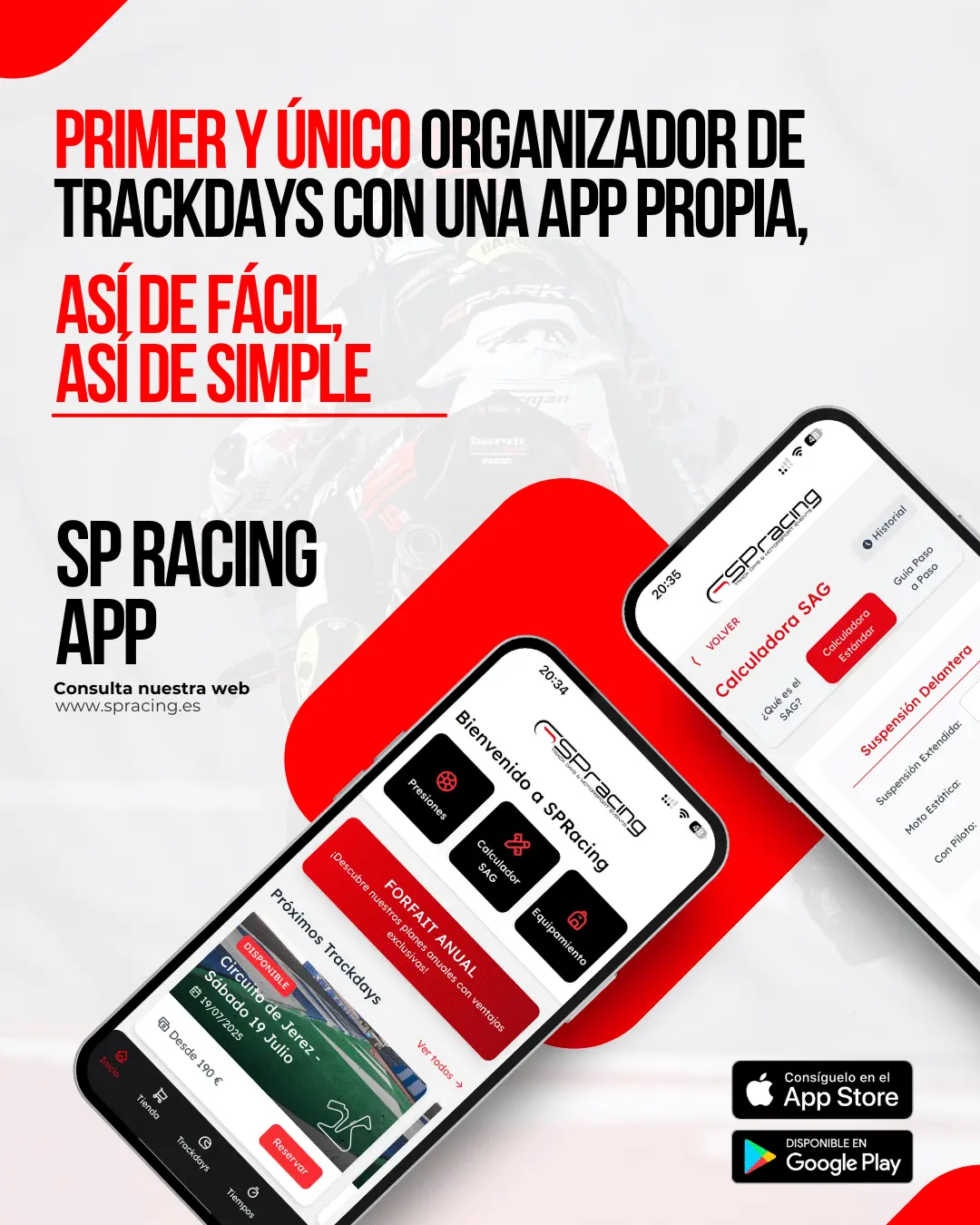 app sp racing iOS android track days rodadas