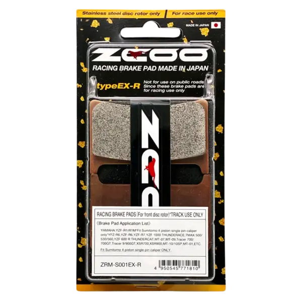 Pastillas de freno delanteras ZCOO EXR S001 Pinza Yamaha-Sumitomo