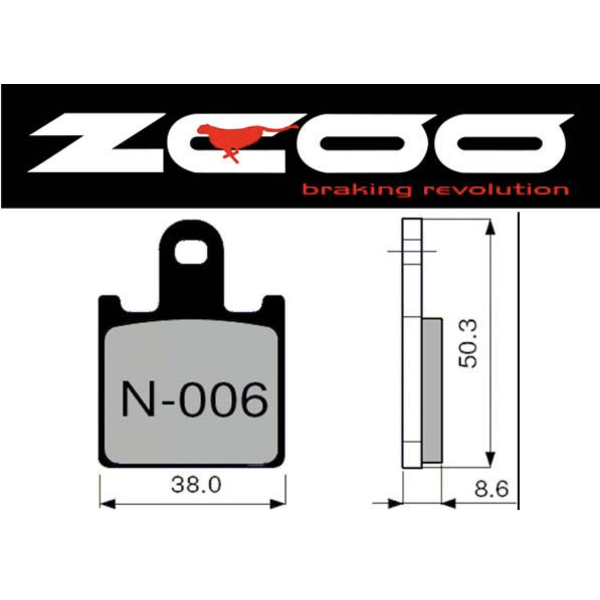 Pastillas de freno ZCOO EX Race EXC Endurance N006 Nissin Pastillas de freno ZCOO EX Race EXC Endurance N006 Nissin