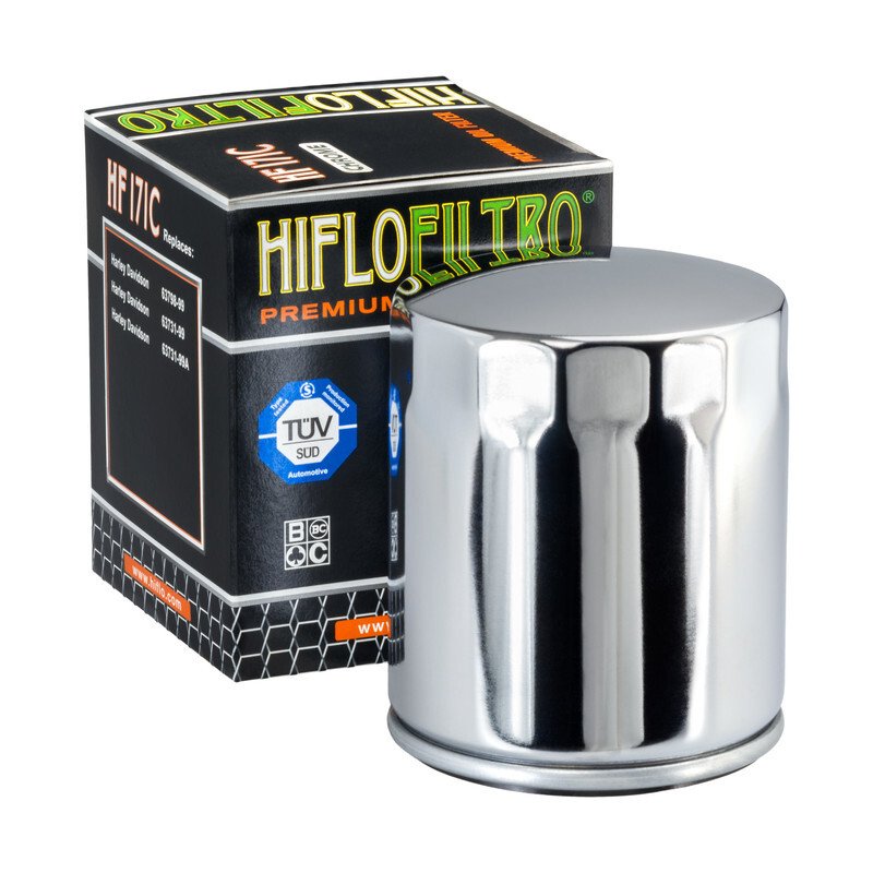 filtro-de-aceite-hiflofiltro-cromo-hf171c-01.jpg Filtro de aceite HIFLOFILTRO cromo HF171C - Imagen 1