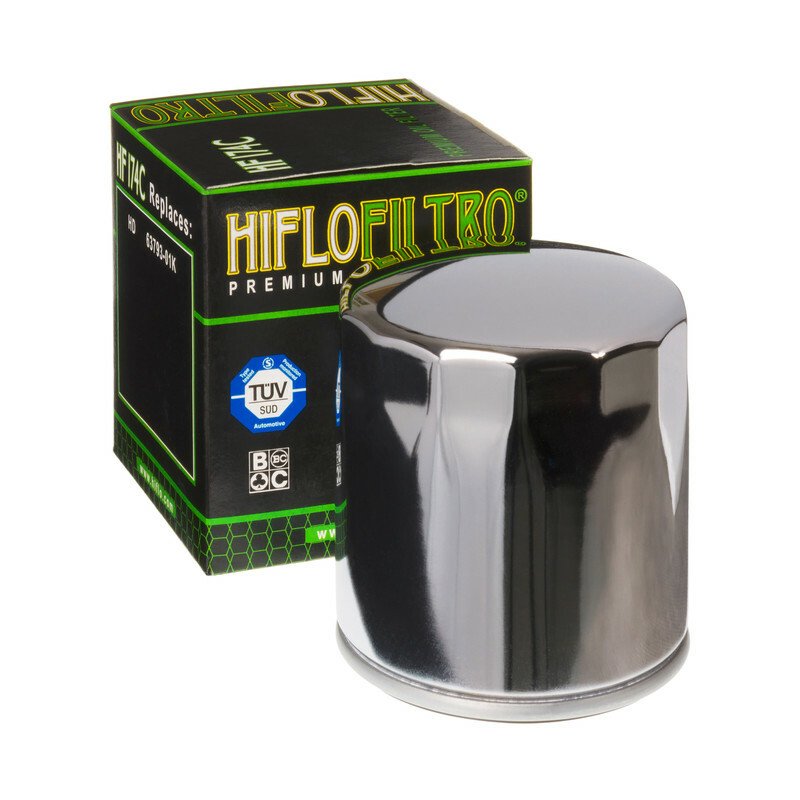 filtro-de-aceite-hiflofiltro-cromo-hf174c-01.jpg Filtro de aceite HIFLOFILTRO cromo HF174C - Imagen 1