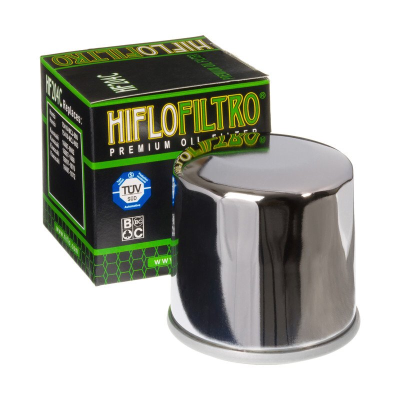 filtro-de-aceite-hiflofiltro-cromo-hf204c-01.jpg Filtro de aceite HIFLOFILTRO cromo HF204C - Imagen 1