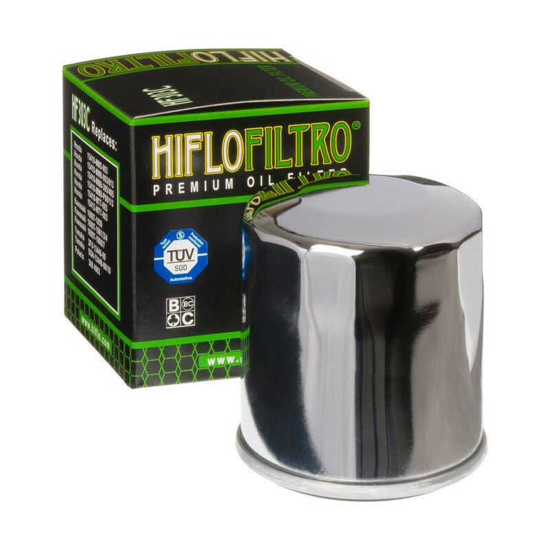 filtro-de-aceite-hiflofiltro-cromo-hf303c-01.jpg Filtro de aceite HIFLOFILTRO cromo HF303C - Imagen 1