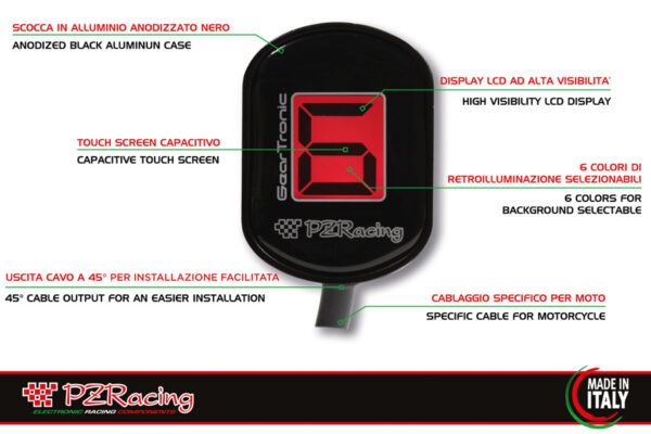 Indicador de marchas PZ Racing GearTronic ZERO Honda - Imagen 3