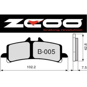 Pastillas de freno ZCOO EX Race EXC Endurance B005 Brembo