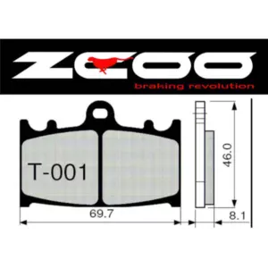 Pastillas de freno ZCOO EX Race EXC Endurance T001 TOKICO
